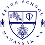 Shield emblem with flowers in the left quadrant, heart in the second, and coat of arms at the bottom
